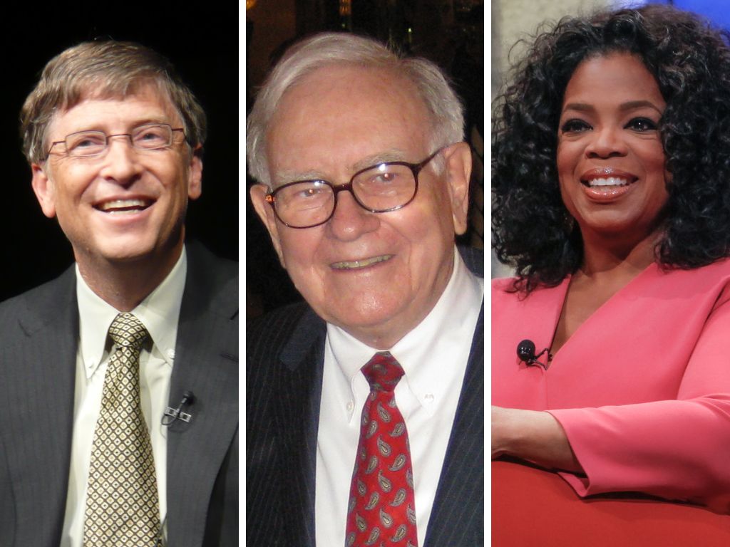 Bill Gates, Warren Buffet, Oprah Winfrey